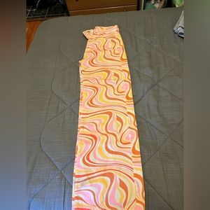 shein swirl pattern straight jeans